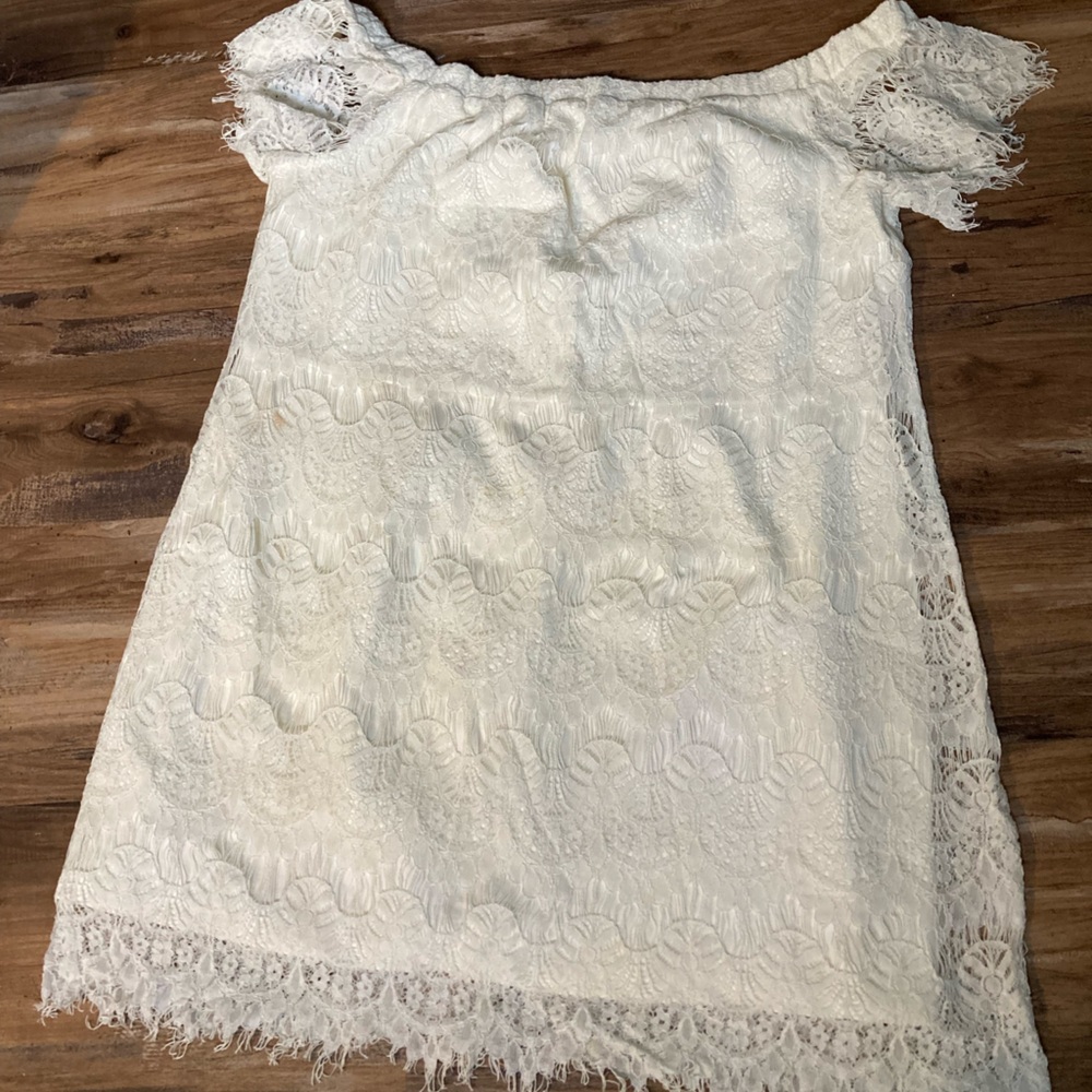 City Chic White off the shoulder Dress